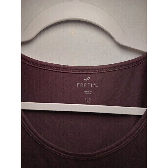 Freely Womens large purple flowy top Ruffle Sleeves - Picture 6 of 13